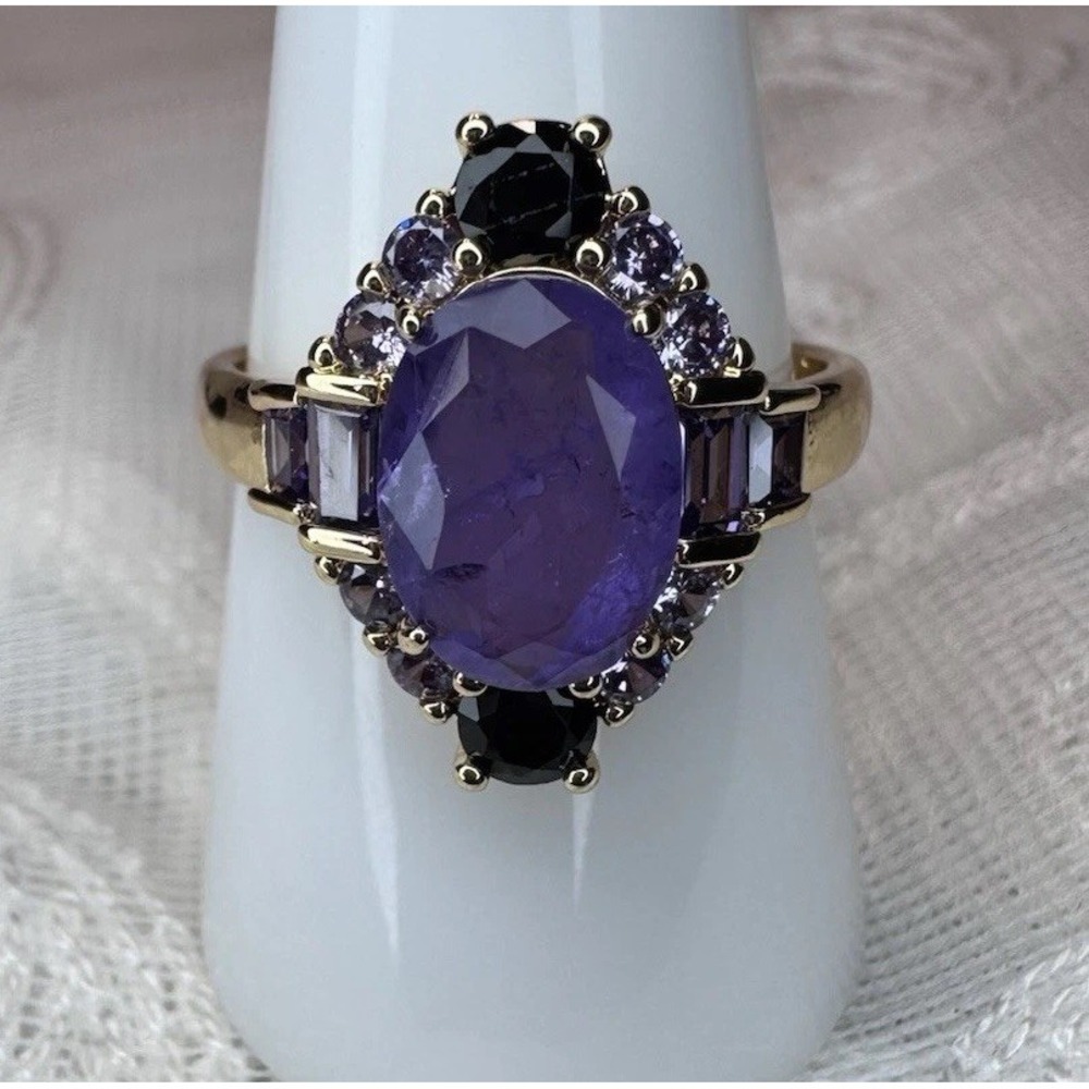 Bomb Party Always So Chic Ring RBP8634 Gold Plated Lavender Amethyst Size 10